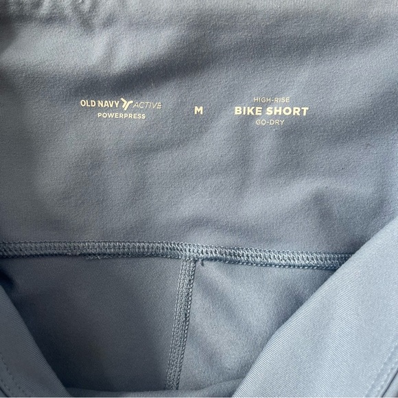 Old Navy Powerpress High-Rise Bike Short Go-Dry Light Blue Size M - Picture 3 of 6